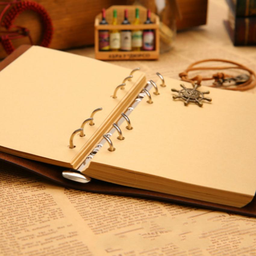 A5 A6 A7 Crocodile Color 6 Ring Binder PU Clip-on Notebook Leather Loose  Leaf Notebook